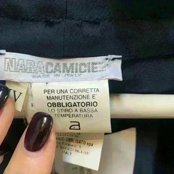 Nara Camicie Navy Ruffle Blouse size 4 NWT - Picture 5 of 15